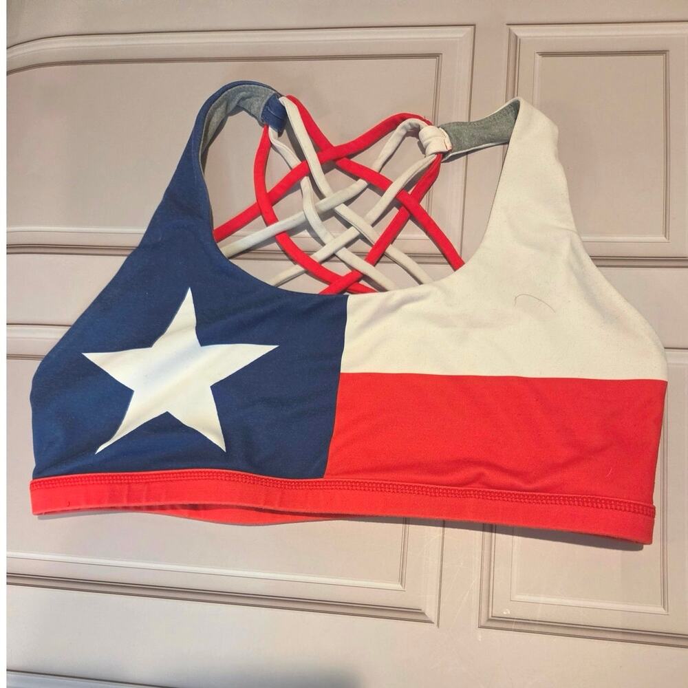 Born Primitive "Warrior" Sports Bra - Texas Flag Edition (Size Large)